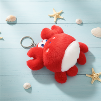 12cm moelleux crabe peluche jouet homard porte-clés sac décoration porte-clés peluche animaux de mer jouets Thanksgiving jour unisexe Promotion