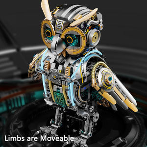 13094 Mechanical Cyber Owl <b>Block</b> Bricks Model Creative Assembly <b>Block</b> Set Educational Building <b>Block</b> Set <b>Plastic</b> Collection Toy - Product Image 4