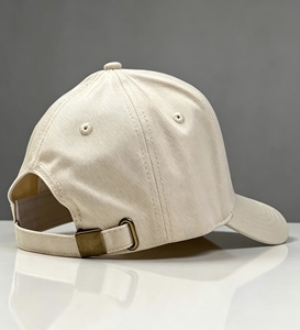 Custom Baseball Cap Beige Cotton Baseball Cap with 3D Logo, Adjustable Curved Brim Dad <b>Hat</b> for <b>Men</b> Women - Product Image 4
