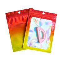 Sacs holographiques magiques personnalisés en gros pour boucles d'oreilles, colliers et bijoux, sacs laser scellés à fermeture éclair, sacs laser colorés