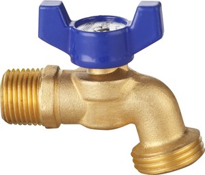 Robinet à bille extérieur en laiton Eujgoov anti-corrosion, prêt à l'emploi, filetage NPT DN20 3/4 po, quart de tour, pour jardin - Product Image 1