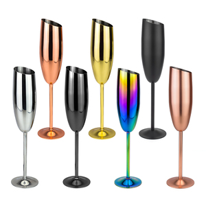 Vaso de Acero Inoxidable 304 Personalizado, Elegante y Único, para Cócteles, Bebidas, Irrompible, con Tallo, 220 ml, para Vino, Champán - Product Image 5