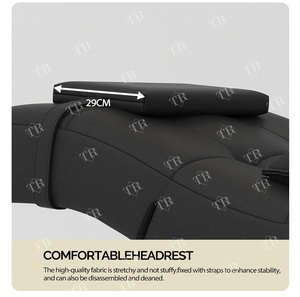 Turri, juego completo de silla de esteticista con cama de pestañas de espuma viscoelástica, cama de pestañas de Spa hidráulica ergonómica curvada de lujo con lámpara de carrito - Product Image 4
