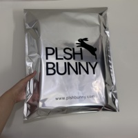 Pochette d'expédition personnalisée en aluminium argenté pour boutique e-commerce, sac d'expédition en feuille d'aluminium, imperméable et résistant aux déchirures