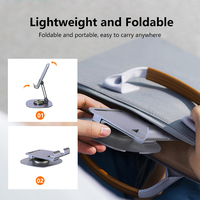 Support de téléphone portable pliable Ranguo, logo personnalisé gravé au laser, entièrement en métal, rotation à 360°, design moderne personnalisé, cadeaux promotionnels