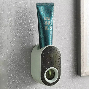 Dispensador automático de pasta de dientes de 1 pieza para montar en la pared, a prueba de polvo, soporte de limpieza para el hogar, para baño, venta al por mayor - Product Image 5