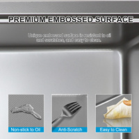 Évier de cuisine de luxe Thsink FSB8146 en acier inoxydable 304, à cuve unique, multifonction, design sous plan, avec robinet monotrou 1,0 mm