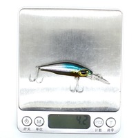 AOCLU Naufrage Crankbait 50mm 4.2g Plongée Rapide 1.0m Shad Jerkbait Minnow Leurre Hochet pour Basse VMC Crochet
