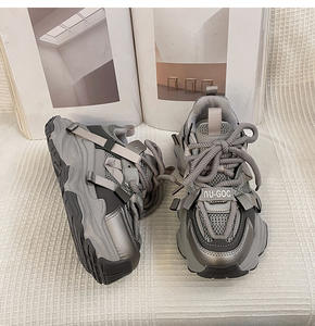 Nouvelles Chaussures Décontractées et Sportives pour Femmes Printemps 2026 à Semelle Épaisse Rehaussante, Tendance Polyvalente en Cuir Véritable - Product Image 3