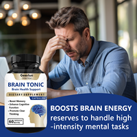 Capsules de tonique cérébral végétaliennes à marque privée OEM avec vitamines pour améliorer la mémoire et la concentration, pilules, suppléments nootropiques