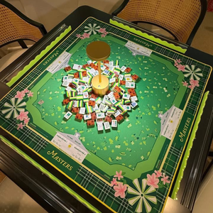Juego <span class=keywords><strong>de</strong></span> Fichas <span class=keywords><strong>de</strong></span> Mahjong Americano con Temática <span class=keywords><strong>de</strong></span> Green Golf Masters, 160 Piezas <span class=keywords><strong>de</strong></span> Acrílico Grabado con Cuatro Cartas Gratis para Noches <span class=keywords><strong>de</strong></span> Juego - Product Image 4