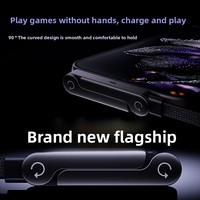 Câble de charge rapide 240W en nylon tressé avec support de téléphone, coudé à 90°, rotation 360° multi-angle, Type-C pour iPhone Gaming