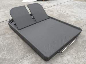 Projet d'hôtel fournisseur de meubles de jardin en rotin double méridienne de jardin en osier chaise longue chaises longues mobilier d'extérieur - Product Image 4