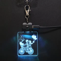 Lampes de poche personnalisées créatives portables rechargeables par USB Mini porte-clés lumière LED