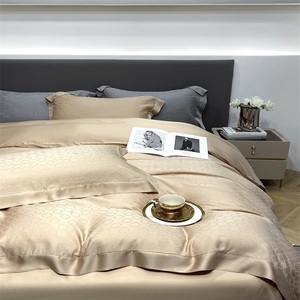 Ga Trải Giường Tencel Vải <span class=keywords><strong>Jacquard</strong></span> 300TC Sang Trọng Bộ Ga Trải Giường Khách Sạn Có Vỏ Gối - Product Image 1