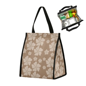 Sacs à lunch réutilisables écologiques avec fermeture Velcro, petits, étanches, isothermes, pour la préparation des repas, impression personnalisée, sac isotherme en nylon pour le travail - Product Image 1