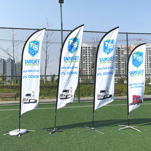 Bandiera da Spiaggia Personalizzata in Fibra di Vetro a Doppia Faccia di Alta Qualità, Borsa Riempibile con Acqua, Banner Promozionale Resistente allo Sbiadimento, Gagliardetto per Concessionarie Auto - Product Image 5