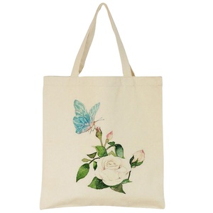 Reusable Cloth Shopping <b>Bag</b> Canvas Cotton Tote <b>Bag</b> with <b>Long</b> Strap Canvas Tote <b>Bag</b> for Gift - Product Image 1