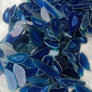 Venta al por mayor piedra de cuarzo natural Irregular en rodajas taza de cuarzo té cristal ágata rebanada soporte ágata posavasos rebanadas para boda - Product Image 4