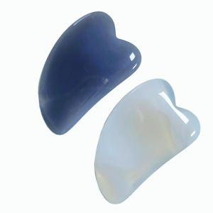 Plaque de massage Gua Sha en agate à bandes en V pour sculpter le visage et la ligne de la mâchoire, soulager la raideur du cou, massage de beauté quotidien - Product Image 3