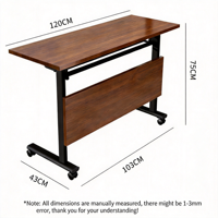 Table de formation mobile extensible en bois massif moderne de qualité supérieure, table de réunion pliable avec plateau rabattable, roulettes pivotantes silencieuses verrouillables