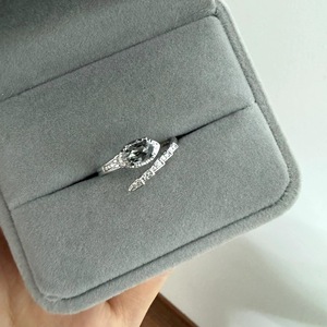 S925 Sterling Silver <b>Snake</b> Bone Ring with Zircon Inlay Setting High-End Luxury Exquisite and Cool Design - Product Image 2