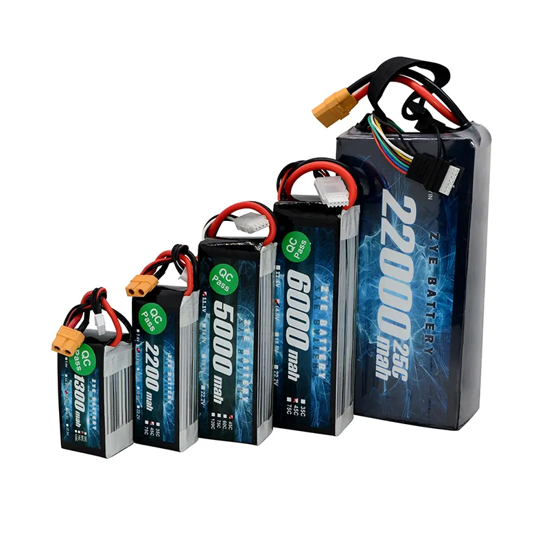 14.8V 22.2V Lithium Ion Battery 5000mah 5500mah 22000mah Lipo Battery Pack 4S 6S 60C for Remote Control RC Drone