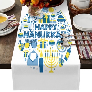 Khăn Trải Bàn Chanukah Menorah Do Thái, Khăn Trải Bàn Trang Trí Bàn Ăn Nhà Bếp Lễ Hội Happy Hanukkah Menorah - Product Image 4