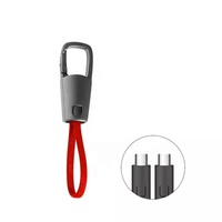 Câble de charge rapide USB Type-C en alliage de zinc de haute qualité avec logo personnalisé, gaine en PVC, porte-clés et crochet en fer