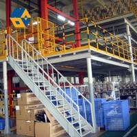 Étagère de rangement industrielle Système de rayonnage mezzanine en acier pour entrepôt Mezzanine Floor Rack
