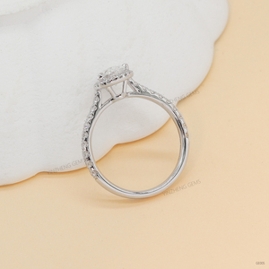 Chất Lượng Cao Vvs Phòng Thí Nghiệm Kim Cương Nhẫn 14K Vàng Lê Cắt Phòng Thí Nghiệm Tạo Ra Grown Kim Cương Cưới Engagement Phòng Thí Nghiệm Kim Cương Nhẫn - Product Image 3