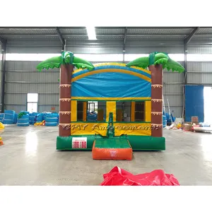 Kids Inflatable Air Moonwalk Inflatable Palm Tree Jumping Castle Bounce House Inflatable Bouncy Party Castle For Sale