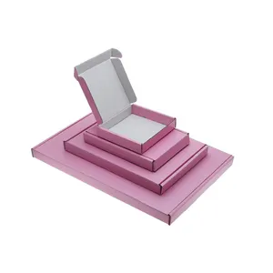 아마존 새틴 핑크 매트 PIP 상자 큰 편지 판지 배송 상자 A6 A5 A4 크기