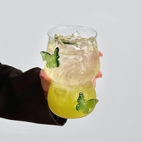 INS Butterfly Dudu Glass Summer Water Cup, Exquisite Home Cup, Wijnglas, Fruittheekopje