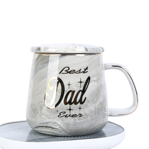 똑똑한 각자 난방 온열 장치 55 도 어머니와 아버지의 날 선물을 위한 세라믹 항온 통제 커피잔 - Product Image 4