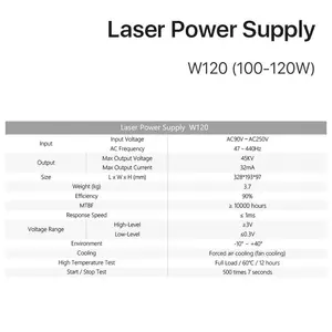 अच्छी-लेजर Co2 बिजली की आपूर्ति, लेजर ट्यूब उत्कीर्णन काटने की मशीन के लिए HY-W120 AC90-250V लेजर बिजली की आपूर्ति