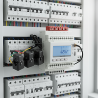 Medidor de Energía Inteligente Trifásico Acrel ADW300 con Pantalla LCD, 45~65Hz, Lorawan EU868MHz, con Gestión de Monitoreo de Energía en Línea IOT