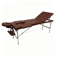 Table de massage portable pliable en acier inoxydable au design moderne, réglable en hauteur, trois sections, mobilier de salon