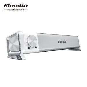 Bluedio LS-Barra de sonido portátil para ordenador, altavoz inalámbrico con cable USB, BT, con efecto de sonido virtual 7,1, para juegos de PC