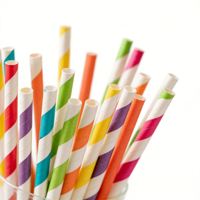 Pailles en papier jetables imprimées bambou vert Soton, en vrac, idéales pour les anniversaires, les mariages, les pique-niques.
