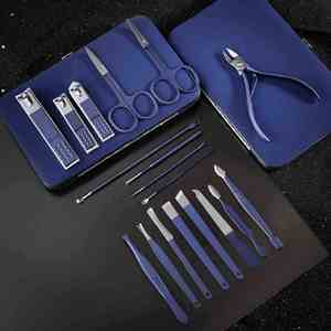 Manicure Pedicure Clippers Fingernail Clipper Set Ingrown Toenail Scissor Trimmer Kit 18 Pieces Women and Men - Product Image 1