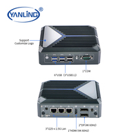 Bajo costo Pfsense Mini Firewall PC Network Appliance Nuevo DDR4 Barebone 3 Ethernet LAN Puertos Compatible con Wifi 5G Fanless Industrial