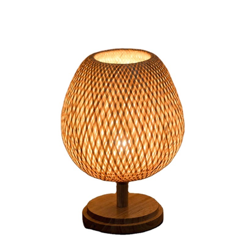Rattan Bamboo Bedroom Ball Retro Desk