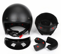 Casque demi-face rétro en ABS, certifié DOT, casque de protection pour scooter et moto adulte, conduite urbaine
