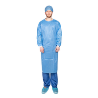 Robes d'isolement jetables de niveau 4 en SMS stérilisées, emballées individuellement, en PP médical à usage unique, certifiées CE