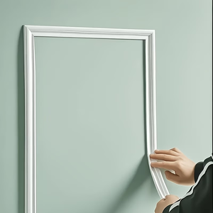 Moulures murales autocollantes, garniture décorative européenne pour <span class=keywords><strong>plinthes</strong></span>, décoration de bordure de mur pour fond de télévision - Product Image 1