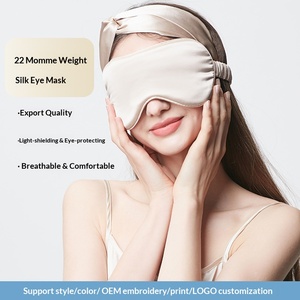 Antifaz de Seda de Morera 100% de 22 Momme, Engrosado, para Dormir, Bloquea la Luz, Sin Presión en los Ojos, Personalizable, Venta al por Mayor - Product Image 2