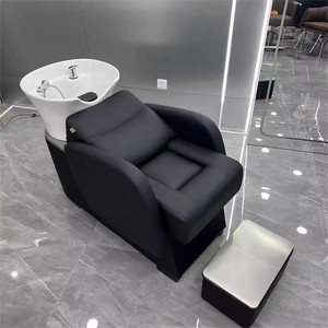 Sillón de Lavacabezas Moderno y Sencillo para Salón de Belleza con Lavabo de Cerámica, Unidad de Lavado de Cabello para Peluquería, Suministro de Fábrica - Product Image 5