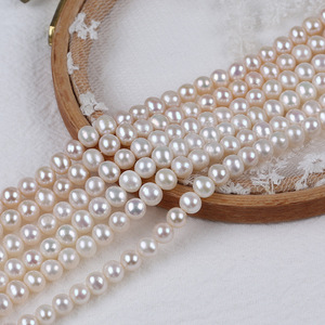 Perles d'eau douce baroques en gros, 5-6 mm, blanches, naturelles, pour la fabrication de bijoux, accessoires en vrac, provenance de Zhuji - Product Image 3