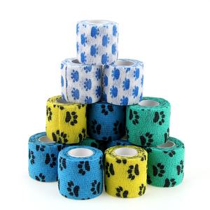 Cinta Vendaje <span class=keywords><strong>Vetrap</strong></span> Bandage auto-adhésif respirant Vet Wrap Bandage cohésif pour animaux de compagnie - Product Image 1